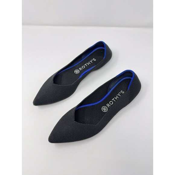 Rothys Womens Shoes Blue The Flat Slip On Ballet Knit Pointed Toe Casual US 10.5 - Picture 3 of 8